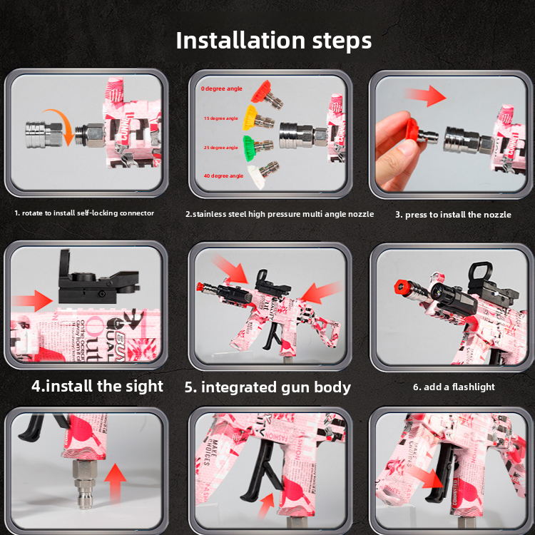 Mini High Pressure Car Wash Spray Gun Set
