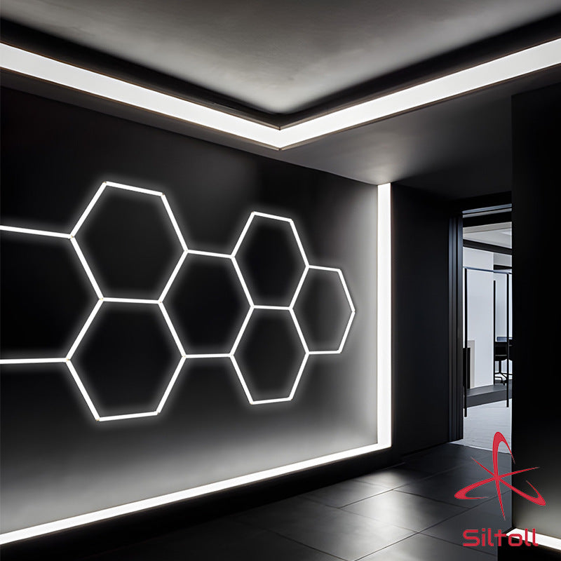 Modular Honeycomb LED Light Strip for Home and Garage